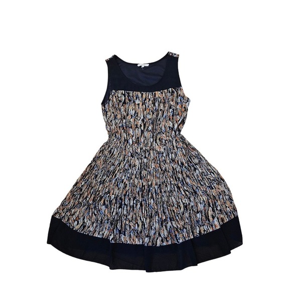 Mystree American Rag Womens Colorful Feather Mini Dress Scoop Neck Multi Size‎ M - Picture 1 of 5